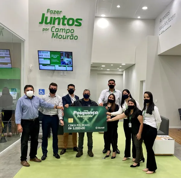 SICREDI VALE DO PIQUIRI: Associado de Campo Mourão (PR) ganha R$ 5 mil em sorteio da campanha Poupança Premiada