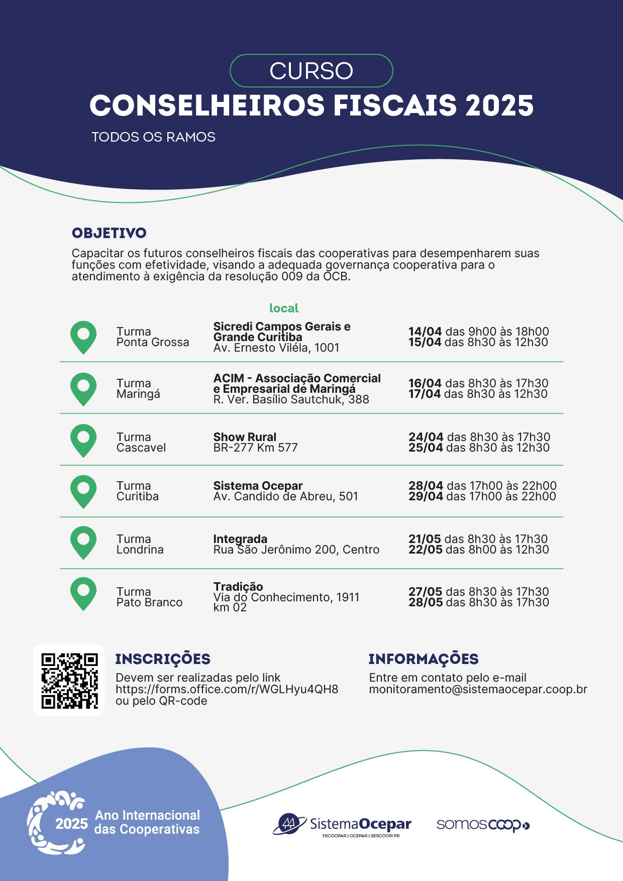 curso conselheiros fiscais abril maio 2025
