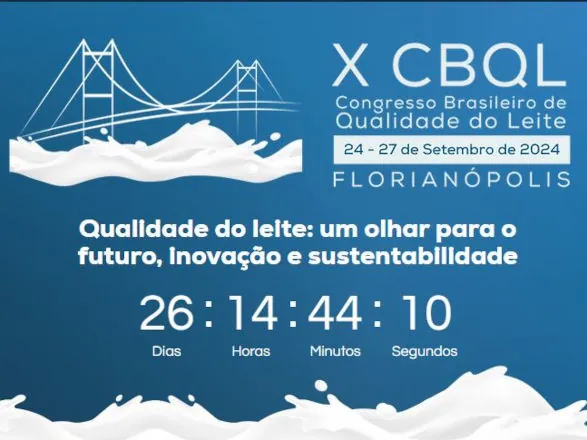 X Congresso Brasileiro de Qualidade do Leite será de 24 a 27 de setembro, em Florianópolis (SC)