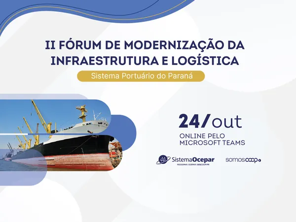 Diretor-presidente da Portos do PR vai falar sobre investimentos em infraestrutura e logística para lideranças cooperativistas