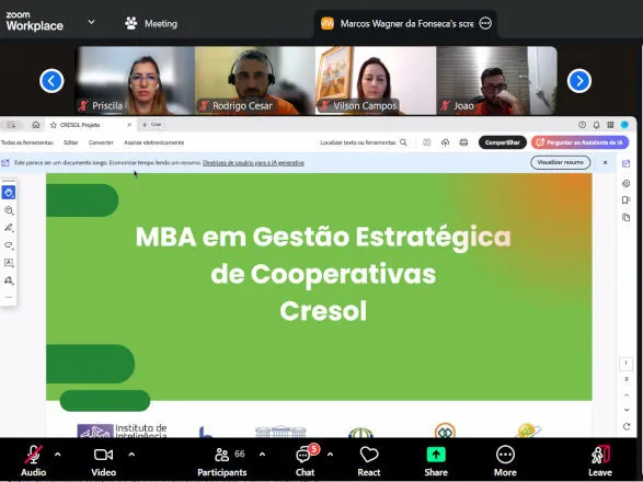 Lançado o MBA em Gestão Estratégica de Cooperativas, customizado para a Cresol Pioneira
